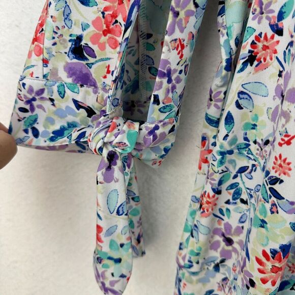 The Limited Blouson Top Womens 2X Floral Lightweight Stretchy Office Open Sleeve - Picture 8 of 12